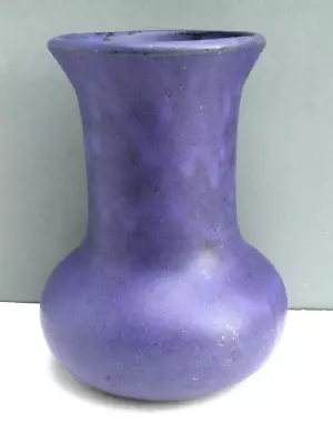 Vintage ZANESVILLE STONEWARE Co. Pottery 7  Blue Vase #105 • $49.98