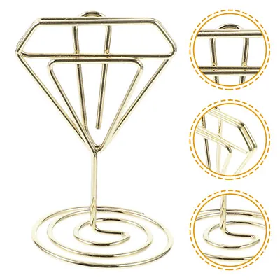 6x Decorative Centerpieces Wire Picture Stands For Table Table Number Holders • £5.13