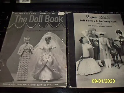 Vintage!  Doll Knitting & Crocheting Pattern Books By Virginia LAKIN' - U-PICK 1 • $5.95