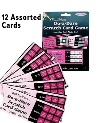 12 Do-a-dare Scratch Card Game Hens Night Party Dare Party Games Hen  • £1.89