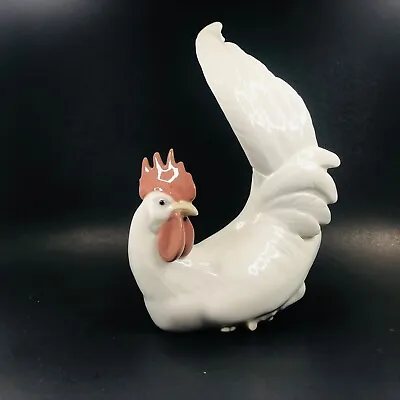 Vtg Lladro Porcelain White Cockerel Rooster # 4589 Retired 1969 ~ 1981 • $34.95