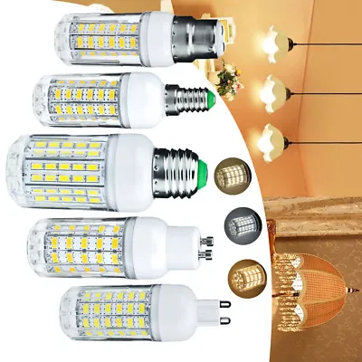 LED Corn Light Bulb E27 E14 B22 G9 220V 12V 24V 5730 SMD White Lamps RML209 UK • £2.50