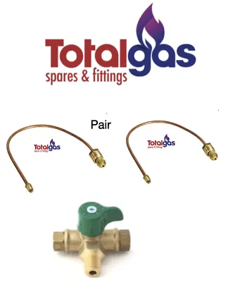 Lpg  Gas Cylinder Kit 2 X Pigtail Copper Hose & 3 Way Connector With Valve • $74.95