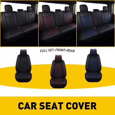 100% PU Leather Car Seat Covers 5-Seats For 2009-2023 Ford F-150 Super Crew Cab • $135.99