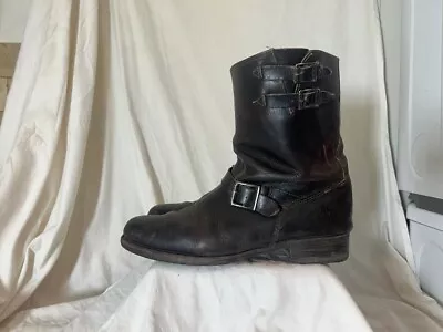 VINTAGE FRYE Rogan Engineer Boots Chestnut Brown 10  Tall Men Size 12  • $225