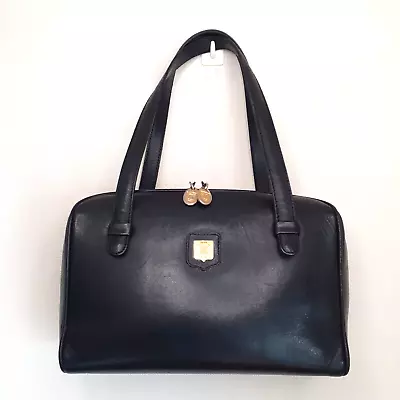 Vintage Celine Handbag Leather Black USED • $198.50