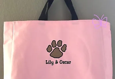 Custom Embroidered Personalized Monogrammed Tote Bag Open Top FREE NAME   • $20