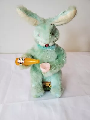 Vintage 1950s ALPS Japan Battery Operated Toy Picnic Bunny Rabbit Carrot Juice • $28