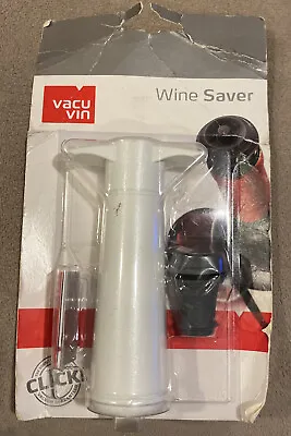 $14.50 • Buy Vacu Vin Wine Saver Pump With Rubber Click Stopper White * NEW