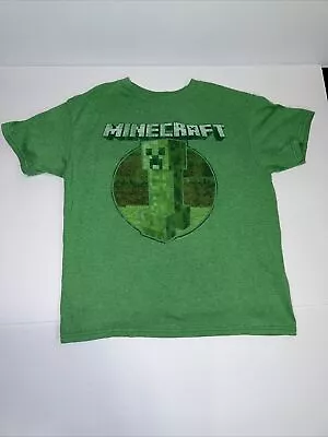 Minecraft Creeper Green T-Shirt Boys Size YS Mojang Jinx Short Sleeve Tee • $7.88