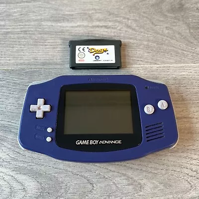 Nintendo Game Boy Advance Purple Handheld System With Game Dogz -  See Desc • £59.95