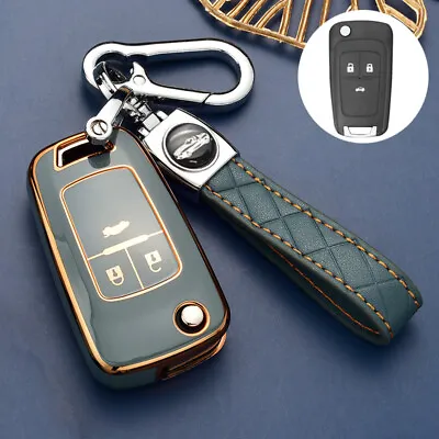 TPU Flip Car Key Fob Cover Case Holder For Holden For Buick For Chevrolet Grey • $27.71