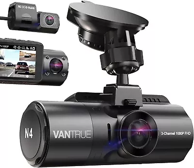 Vantrue N4 Three Channel 4K Dash Cam Front And Rear Inside Three Way Triple Das • $443.56