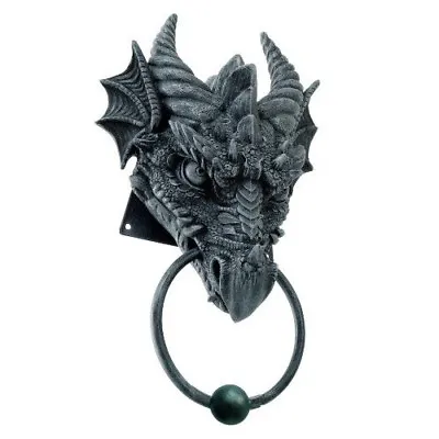 $48.99 • Buy Gargoyle Dragon's Head Door Knocker Ring & Knob 9.5  Gothic Medieval Art Decor