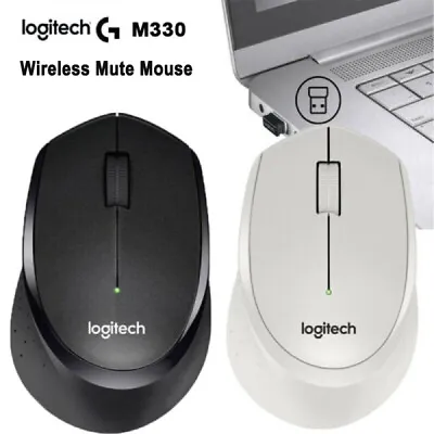 $10.89 • Buy M330 2.4GHz Optical Mute Wireless Mouse Mice + USB Receiver For Mac Laptop PC AU