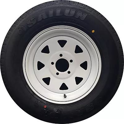 14x6  For Holden HQ 5/120.65 0P Wheel Rim And 185R14c LT Tyre White Trailer Crvn • $160.13