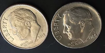 1984 P Roosevelt Dime Double Ear D.D.O. D.D.R. &R.P.M. Uncirculated VERY RARE. • $500