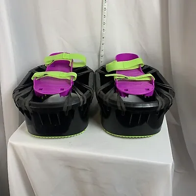 Moon Shoes Anti-Gravity Strap Shoes Purple And Black Vintage Nickelodeon 1989 • $8