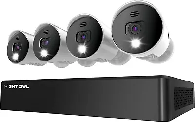 Night Owl 4-CH Video Home Security Camera System Wired 4K UHD Indoor/Outdoor Blu • $226.99