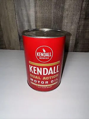 Vintage Kendall Dual Action Motor Oil Can - 100% Pennsylvania 1 Quart - Full! • $10