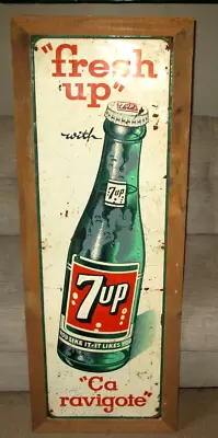 1960- 7-up Bottle Vertical Store Soda Sign-made In Canada Ccc-60-no.7-- 53  • $599.99