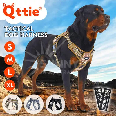 Qttie Adjustable Dog Harness Pet Soft No-Pull Strong Nylon Cloth Outdoor Vest • $42.54