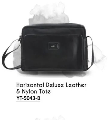 Deluxe Bag For Mens Horizontal Leather & Nylon Tote Organizer Crossbody • $34.99