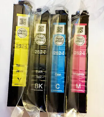 4 Pack Genuine Epson 252-i T252 Ink Cartridge Set Wf-3620 Wf-3640 Wf7110 • $23.98