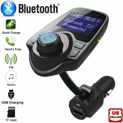 Wireless In-Car Bluetooth FM Transmitter MP3 Radio Adapter Car Kit  USB Charger • $13.98