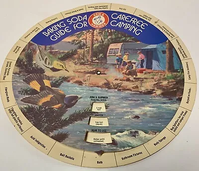 Vtg ARM & HAMMER BAKING SODA CAREFREE GUIDE Spin Dial Wheel Camping ADVERTISING • $12.99