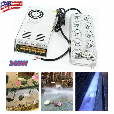 10 Heads Ultrasonic Mist Maker Water Pond Hydroponics Fogger Humidifier Hot • $63