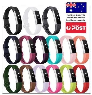 $5.95 • Buy New Replacement Silicone Wrist Band Secure Buckle Fitbit Alta HR / Ace