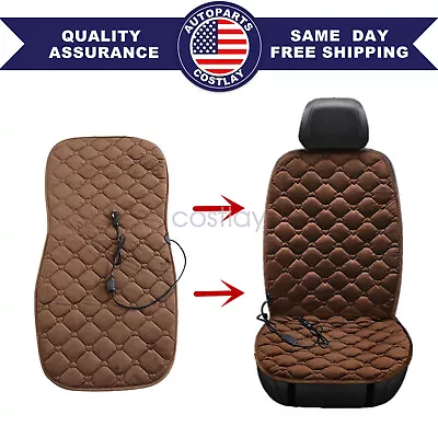 12V Universal Convenient Warmer Heated Seat Cover Heater Cushion W/ Switch Brown • $20.29