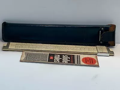 Vintage K&E 68 1210 LOG LOG DUPLEX DECITRIG SLIDE RULE W/ Case Manual 1947 • $32