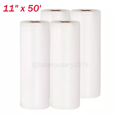 $38.96 • Buy 4 Rolls - Food Vacuum Sealer Bags 11 X50' Vaccum Saver Storage Seal Bag Kitchen