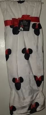 Disney Minnie Mouse Plush Throw Blanket: White  50”x70” • $29.99