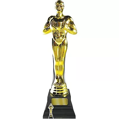 Gold Award Statue Cardboard Cutout Hollywood Red Carpet Theme Corporate Event • £39.99