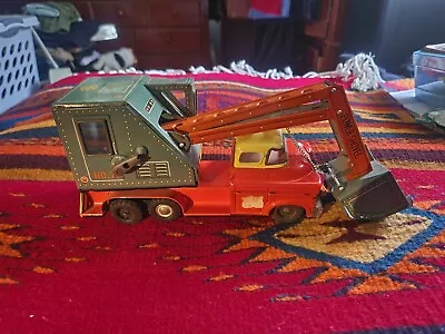 Y4143 TIN TOY Power Shovel Excavator Construction Japan Antique Vintage • $119