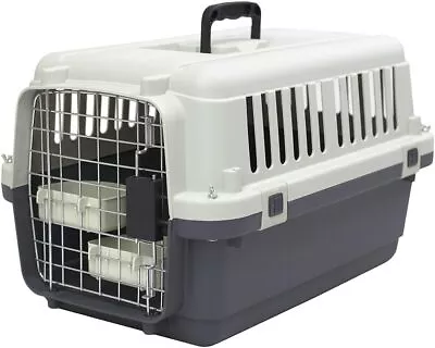PET Plastic Kennels Rolling Plastic Wire Door Dog Crate Collabsible Kennel • $59.97