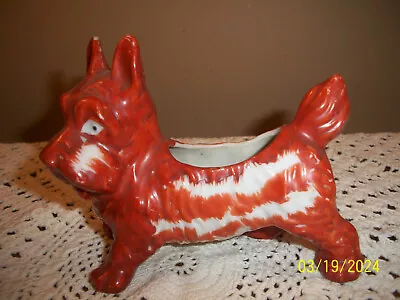 Vintage Mid Century Scottie Dog Planter 5  Long • $7.99