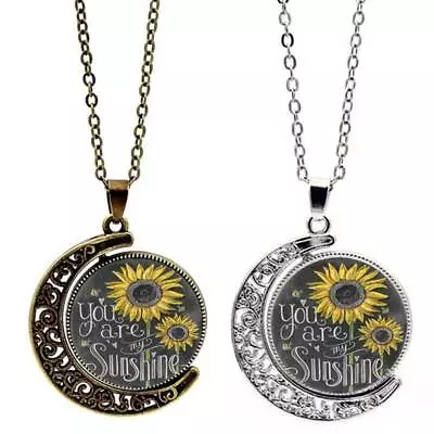 You Are My Sunshine Copper Sunflower Pendant Clavicle Chain Necklace Us Cn@@ • £3.41