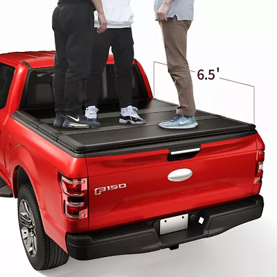 JDMSPEED Hard Tri-Fold Tonneau Cover For 1999-18 Ford F250 Super Duty 6.5FT Bed • $429.99