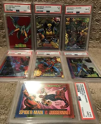 1993 Marvel Trading Cards Lot Of 7 Psa Wolverine Spider-Man Juggernaut Vintage • $58.99