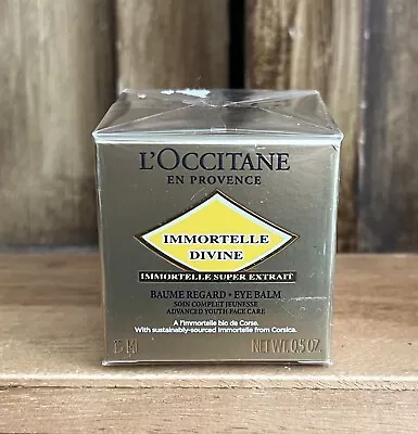 L'Occitane Immortelle Divine Eye Balm 0.5 Oz/15 Ml New Sealed Box • $56