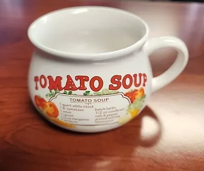 DAT'L DO-IT INC. Vintage Tomato Soup Ceramic Recipe Mug Bowl Cup Thin Letters • $3