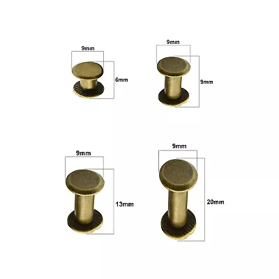 £6.09 • Buy Chicago Screws Rivets Studs Brass For Leather Craft Belt Bookbinding 10/20/50pcs