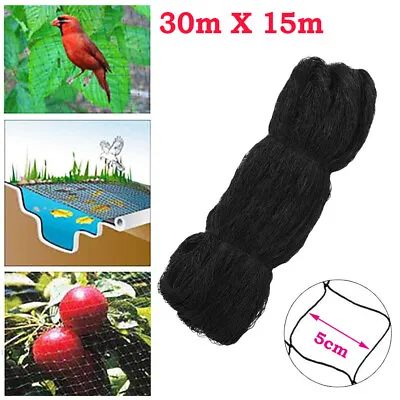 £27.60 • Buy 30m X 15m Wide Bird Netting Strong Garden Pond Fruit Anti Net Nylon Mesh Woven