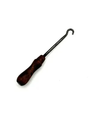 Antique Button Shoe Hook Tool Metal With Wood Handle Small 3.75” • $6.38