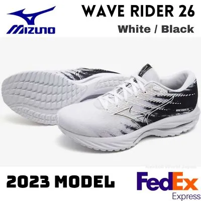 Mizuno Running Shoes WAVE RIDER 26 KAKIZOME PB PACK  J1GC2208 01 White/Black NEW • $150