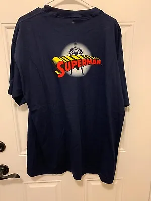 Vintage Superman Man Of Steel Graphic T Shirt XL DC Comics 1997 Movie Promo USA • $27.99